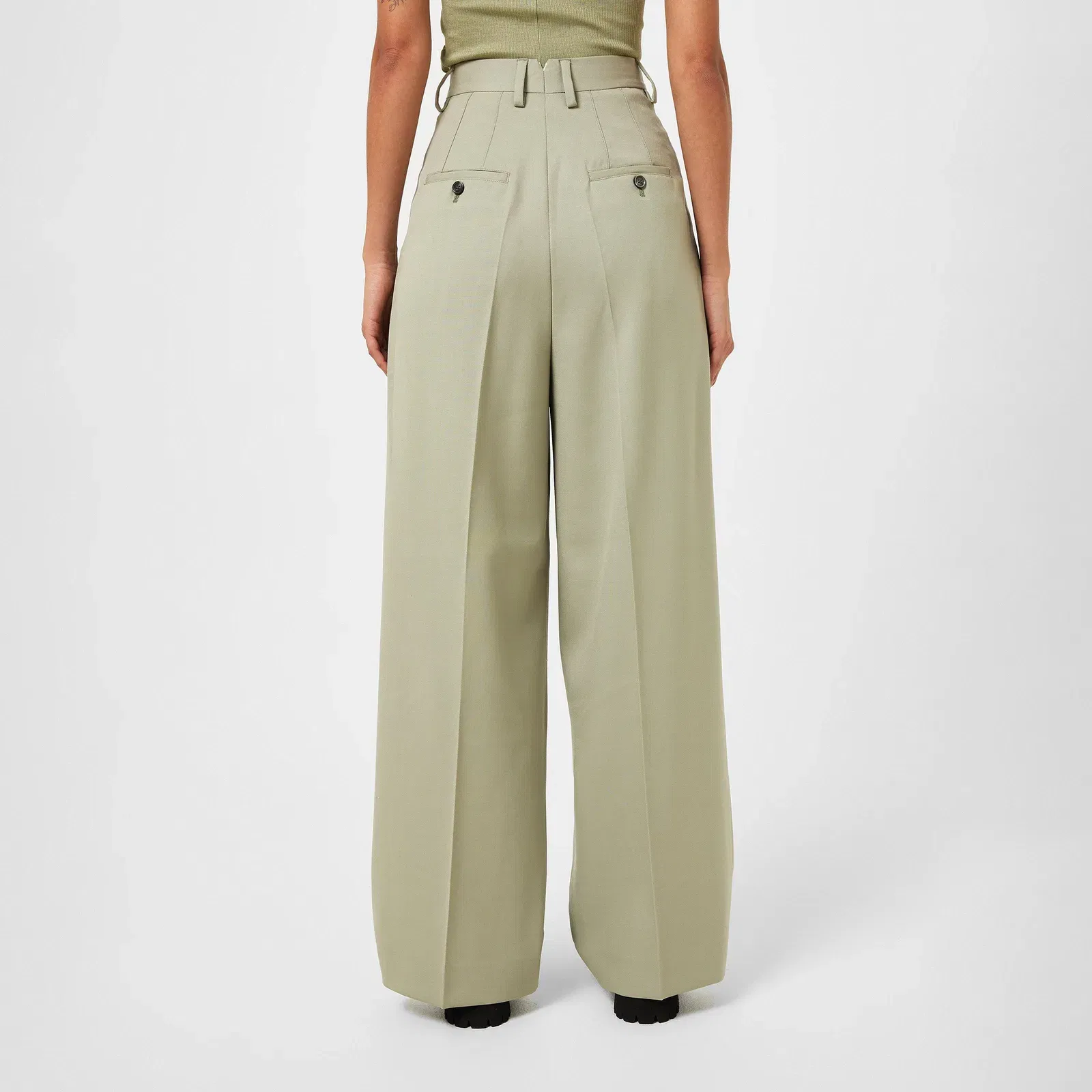 High Waisted Large Tailored Trousers
