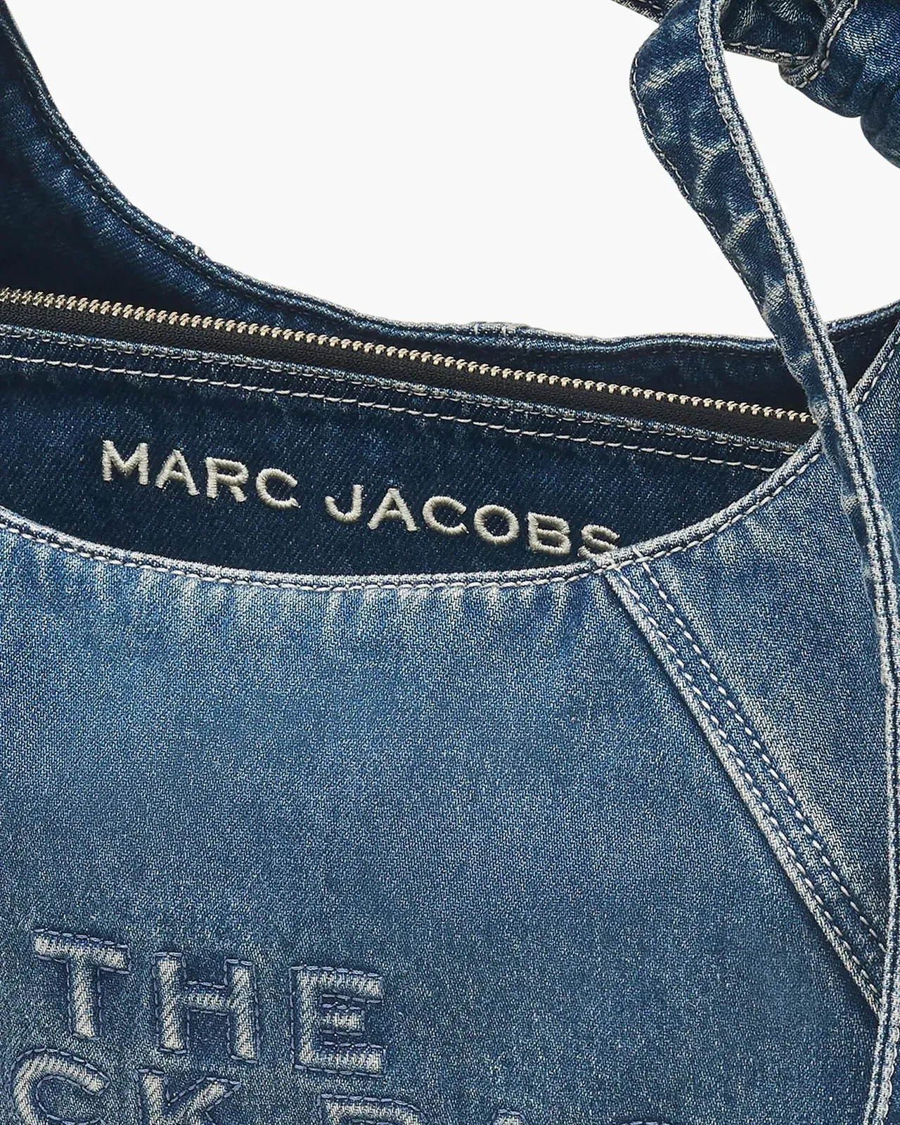 The Bow Denim Sack Bag