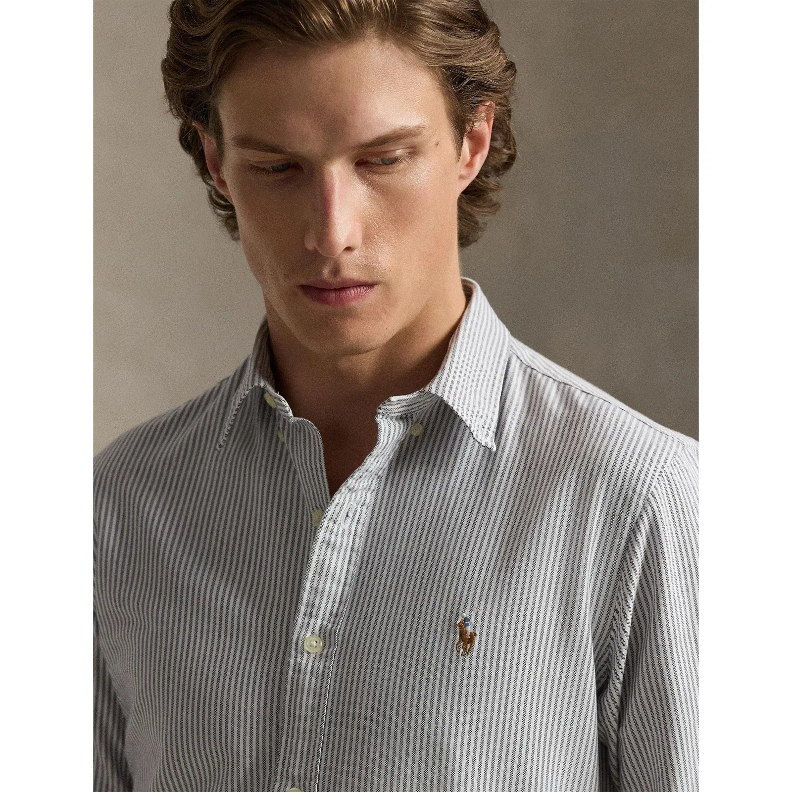 Slim Fit Striped Oxford Shirt