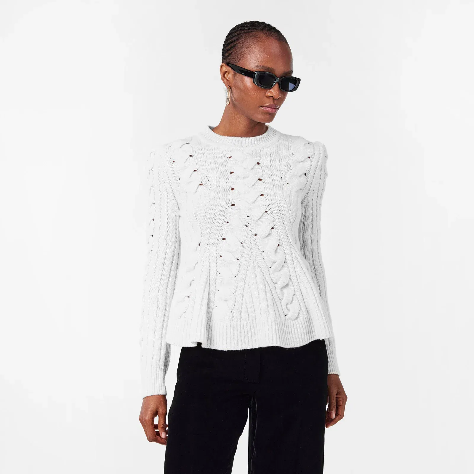 Alex Cable Knit Crew Neck Jumper