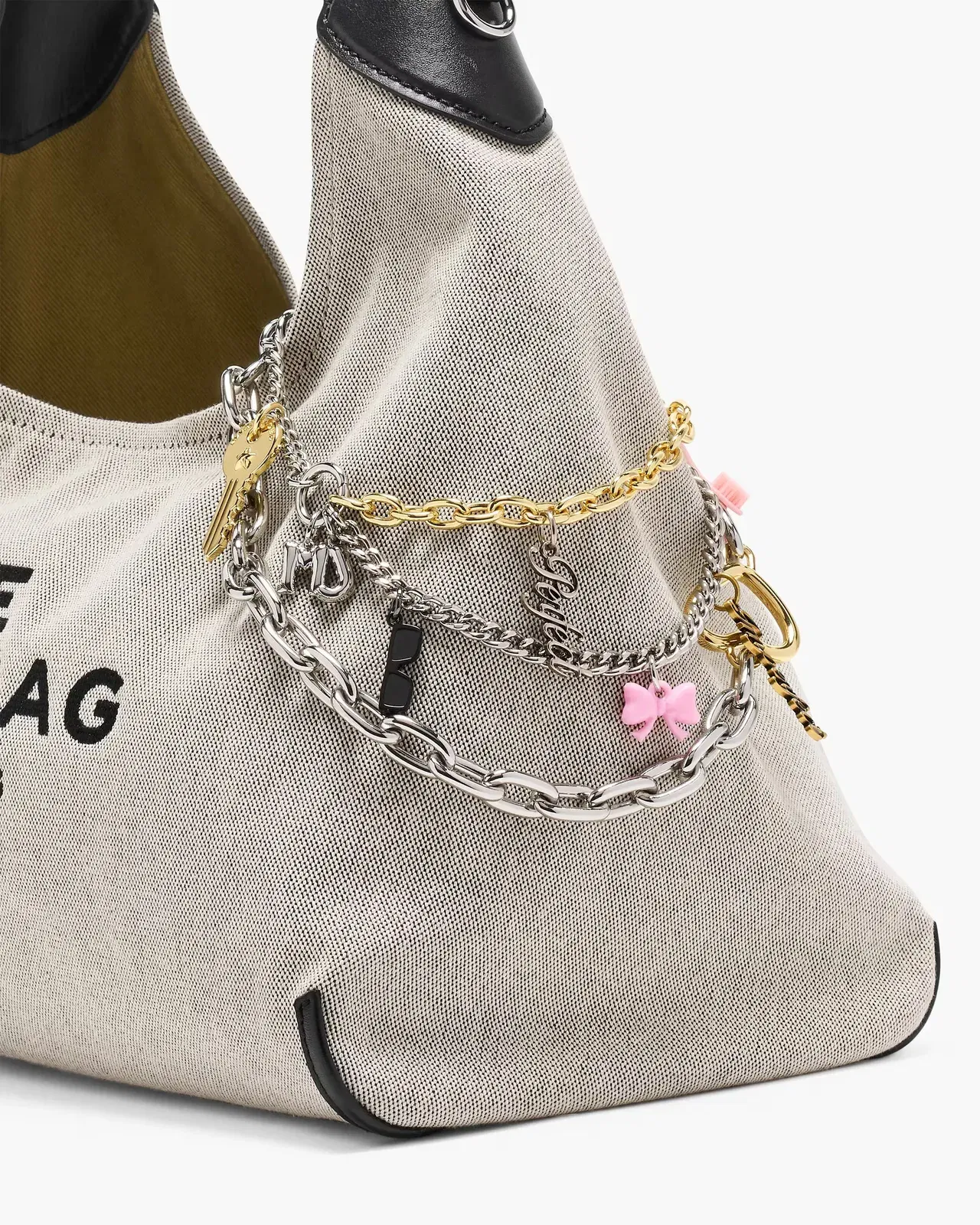 Marc Jacobs The Perfect Imperfect Charm Chain Shoulder Strap Nickel