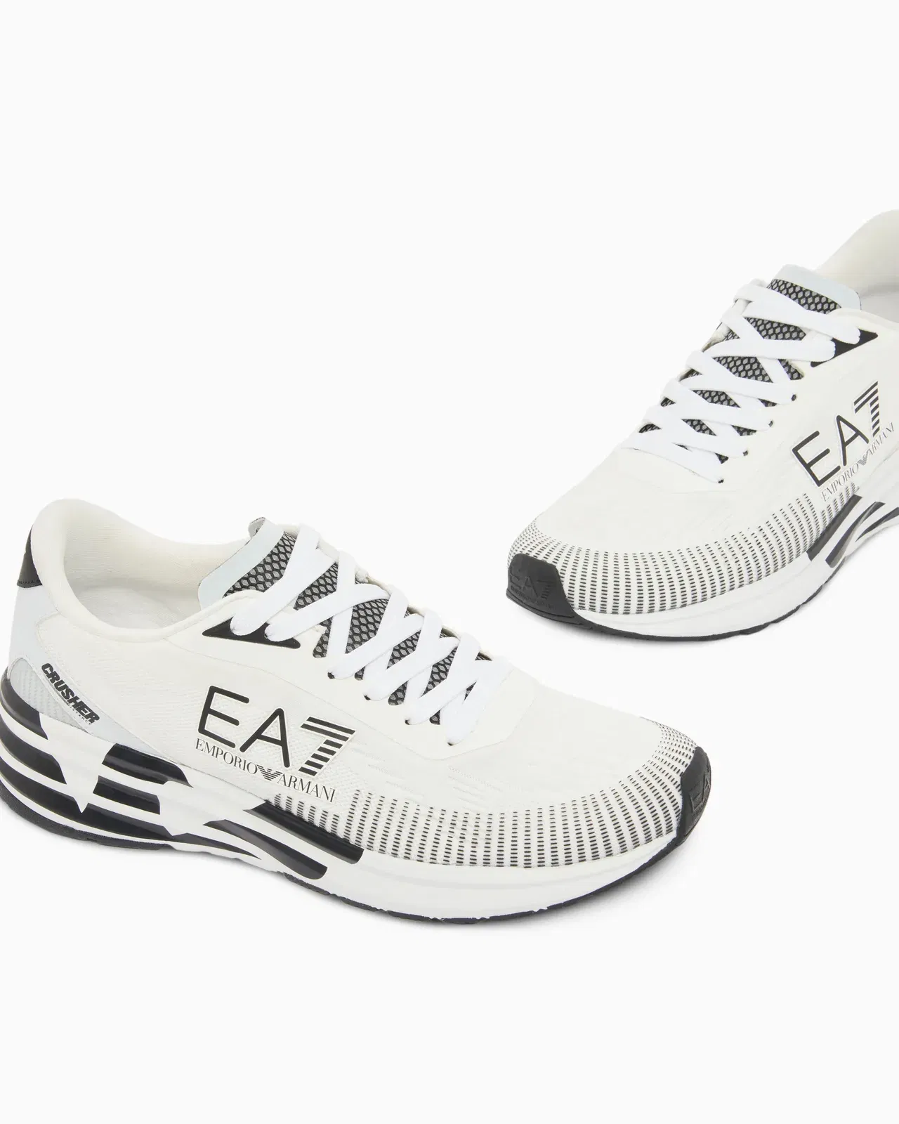Ea7 Sneakers Crusher Distance In Mesh With Reflective Details White