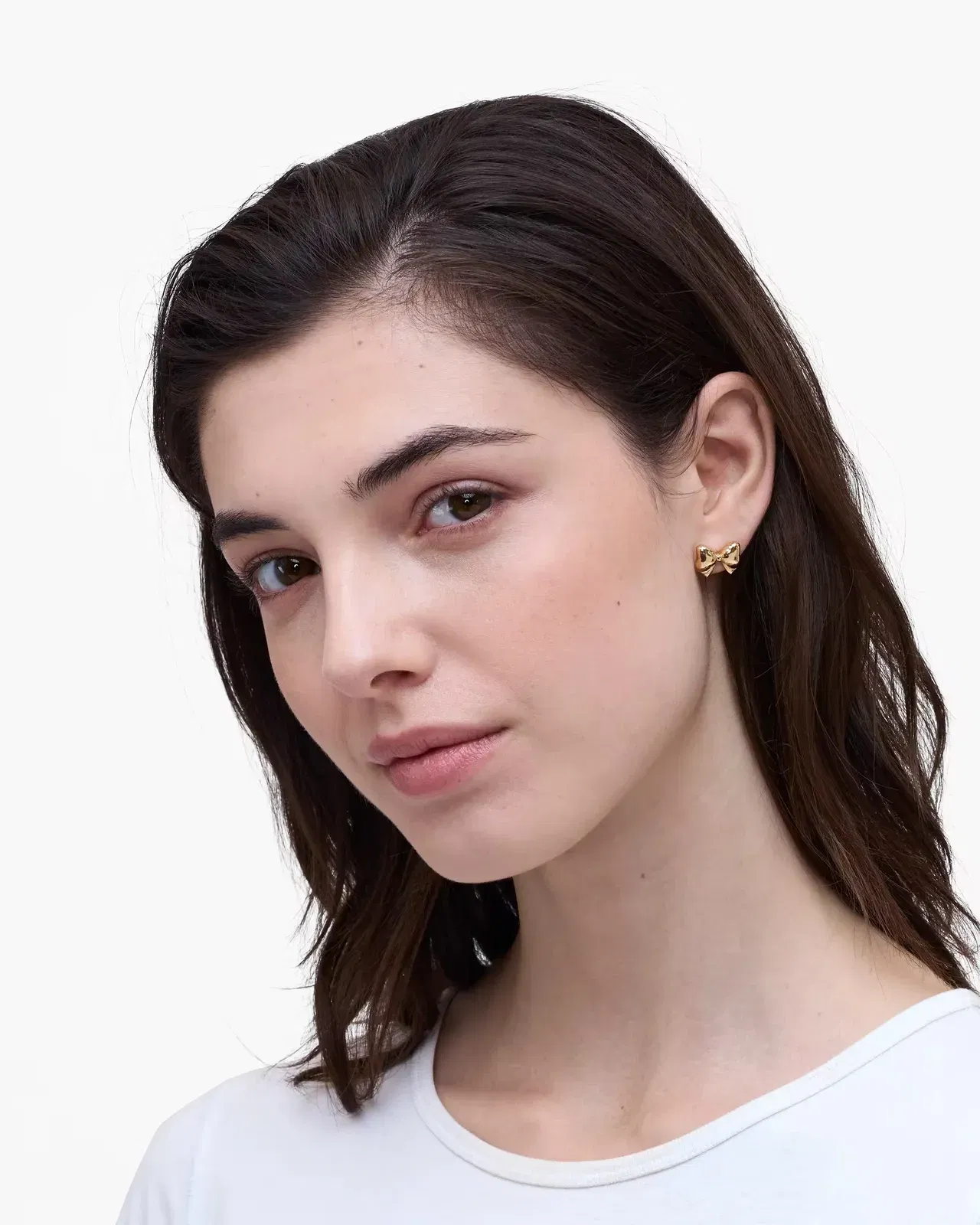 Marc Jacobs The Bow Stud Earrings Light Antique Gold