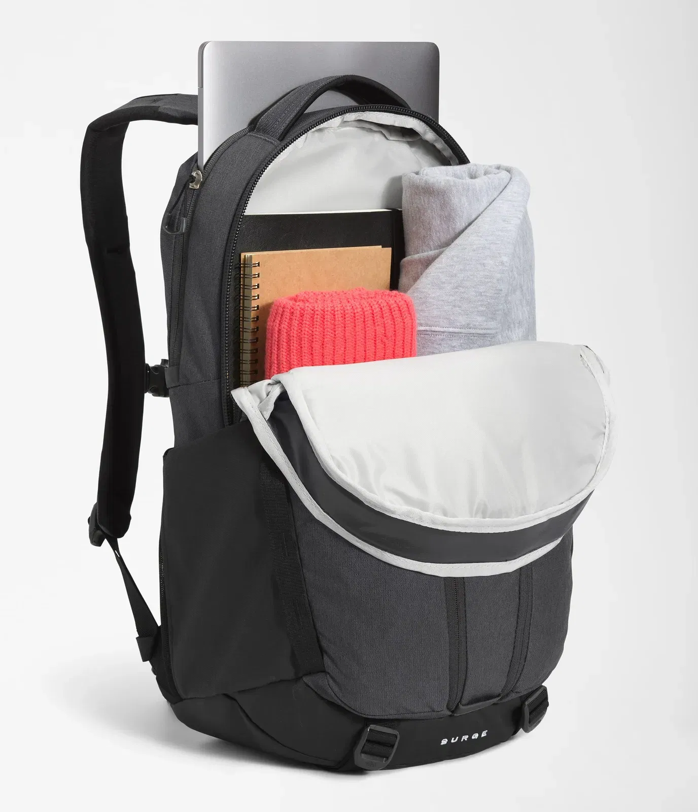 The North Face Surge Backpack Asphalt Grey Light Heather