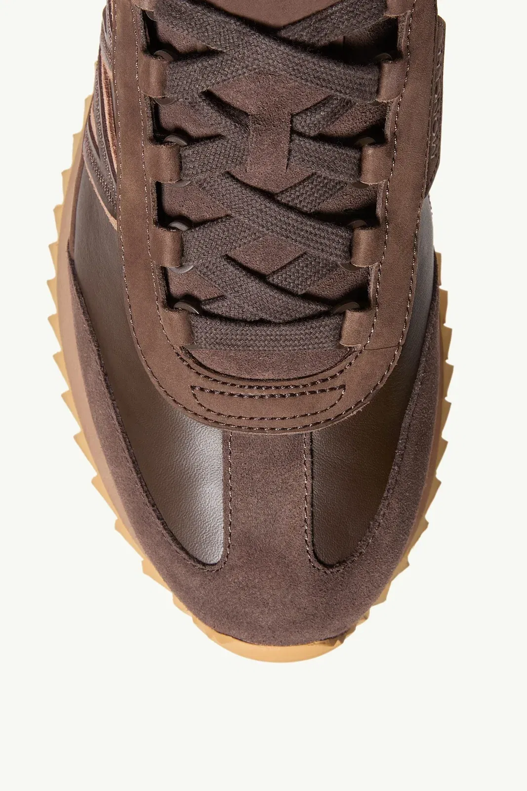 Moncler Pacey2 Suede & Nubuck Sneakers Brown