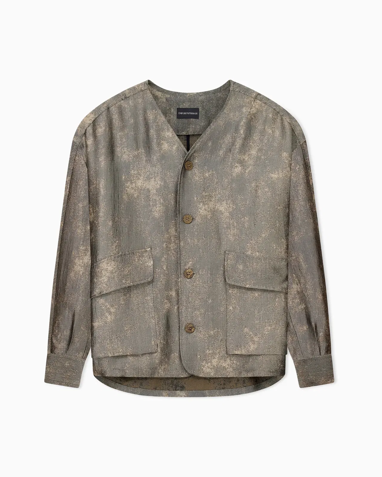 Emporio Armani Flowing jacquard shirt jacket