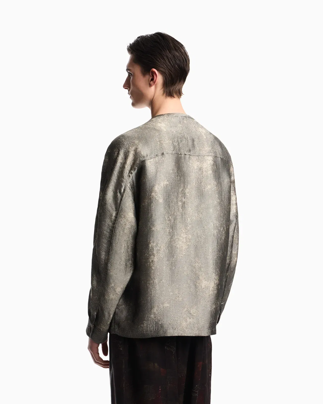 Emporio Armani Flowing jacquard shirt jacket