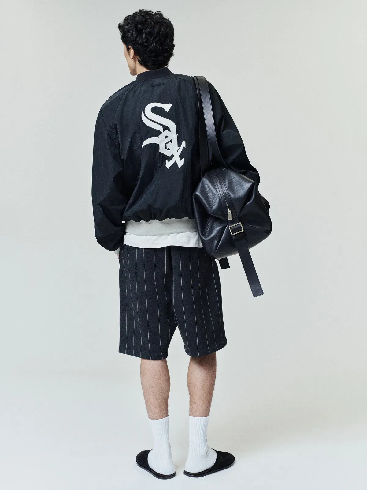 Essentials White Sox Half Zip Pullover Black
