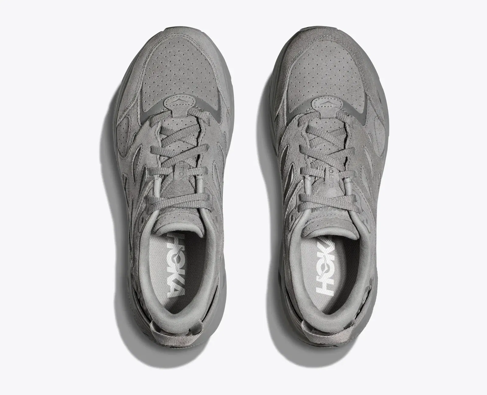 Hoka Clifton L Suede Limestone Limestone