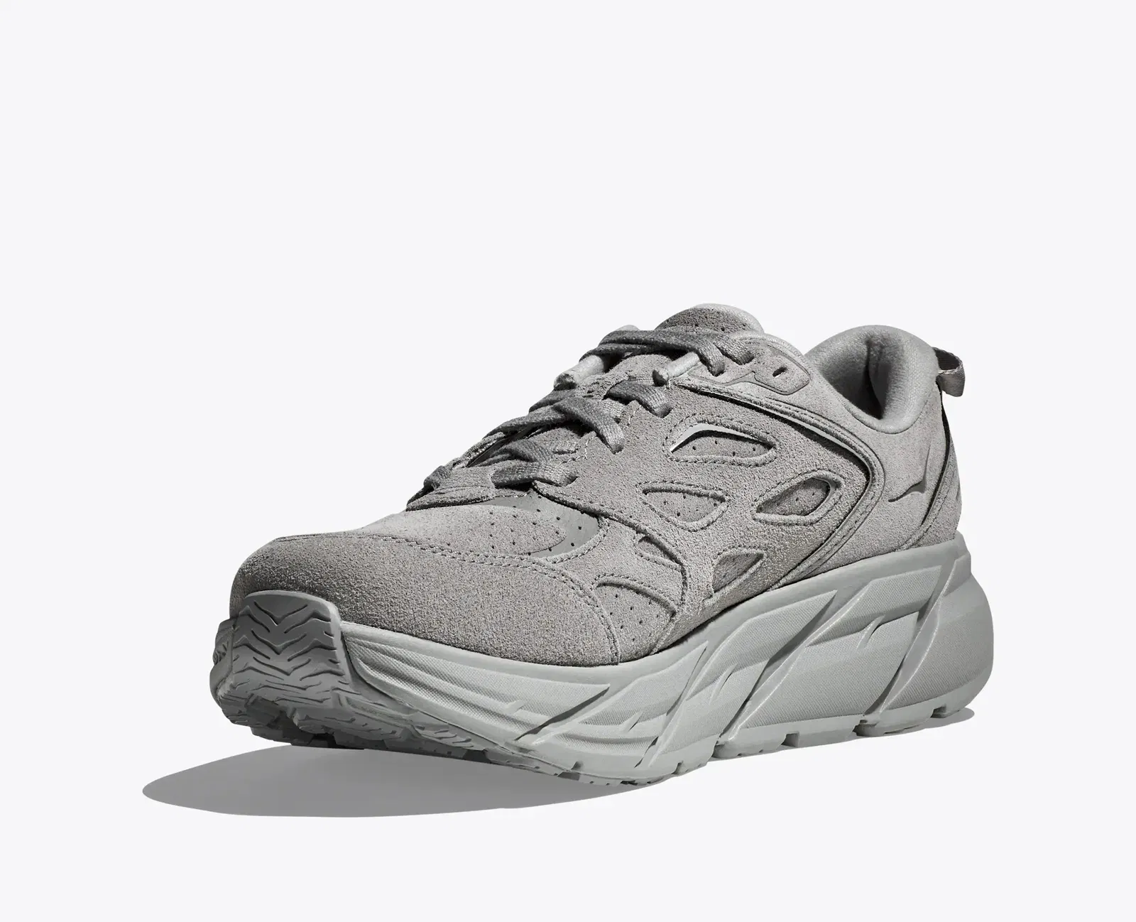 Hoka Clifton L Suede Limestone Limestone