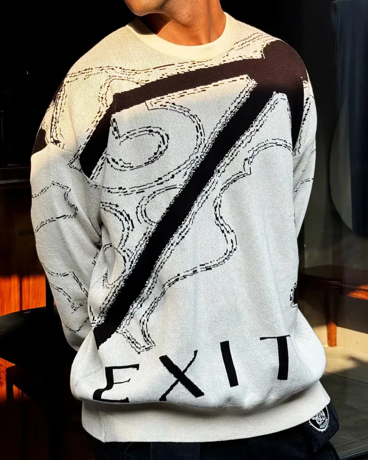 Jacquard Knit Pullover