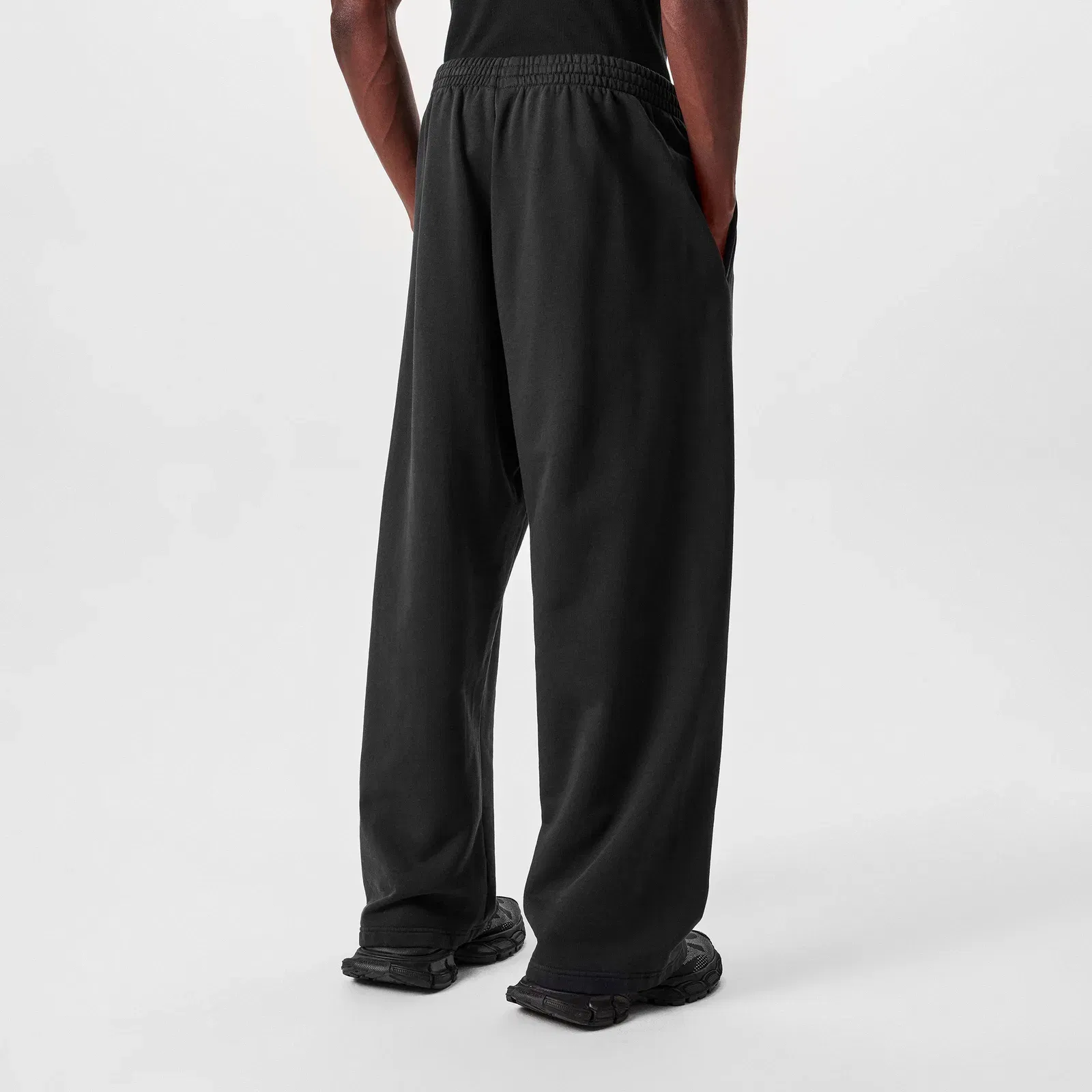 Wide Leg Jersey Open Hem Joggers