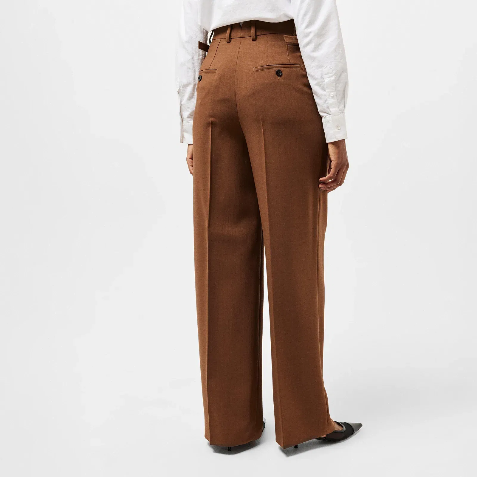 High Waisted Wide Leg Trousers