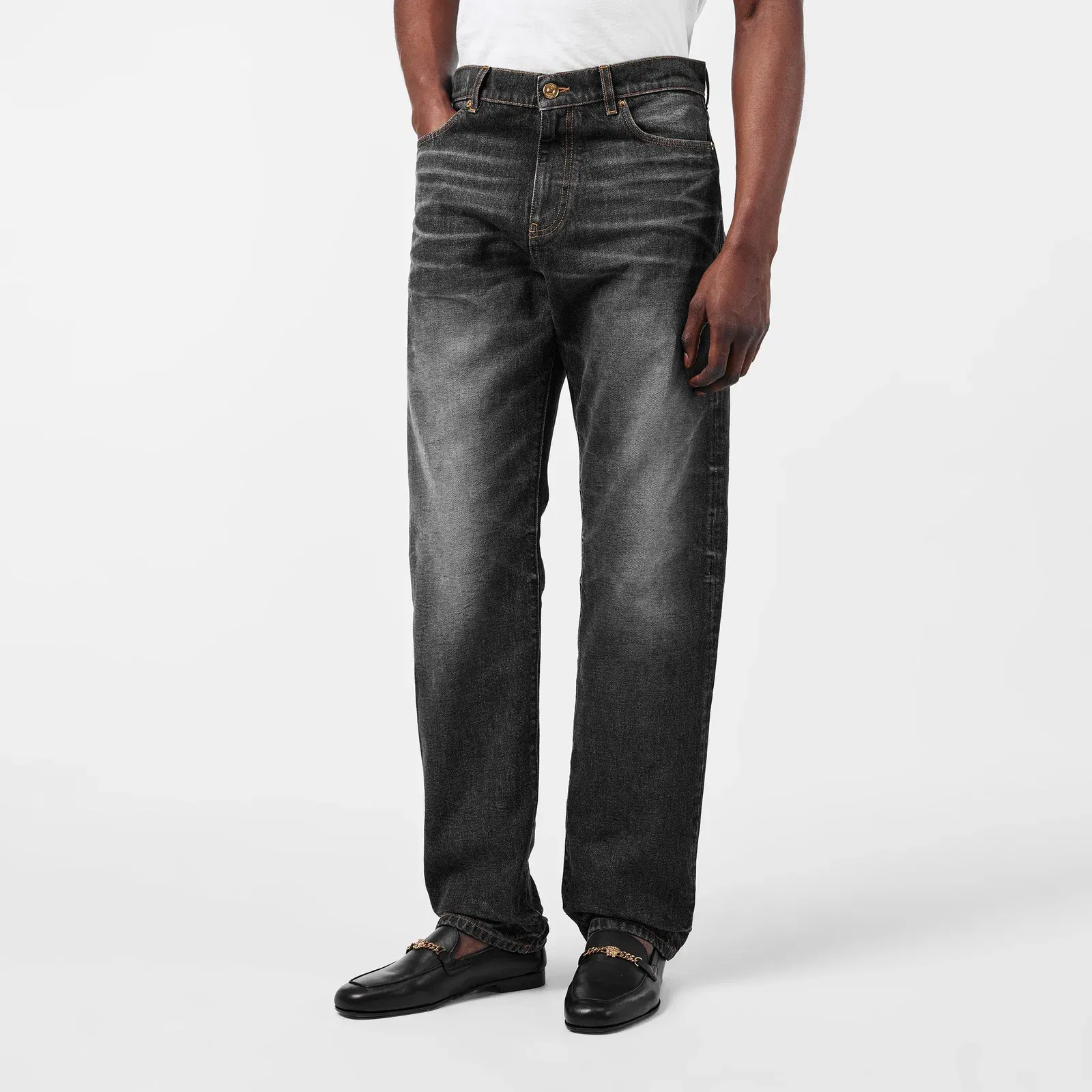 Denim Straight Leg Jeans