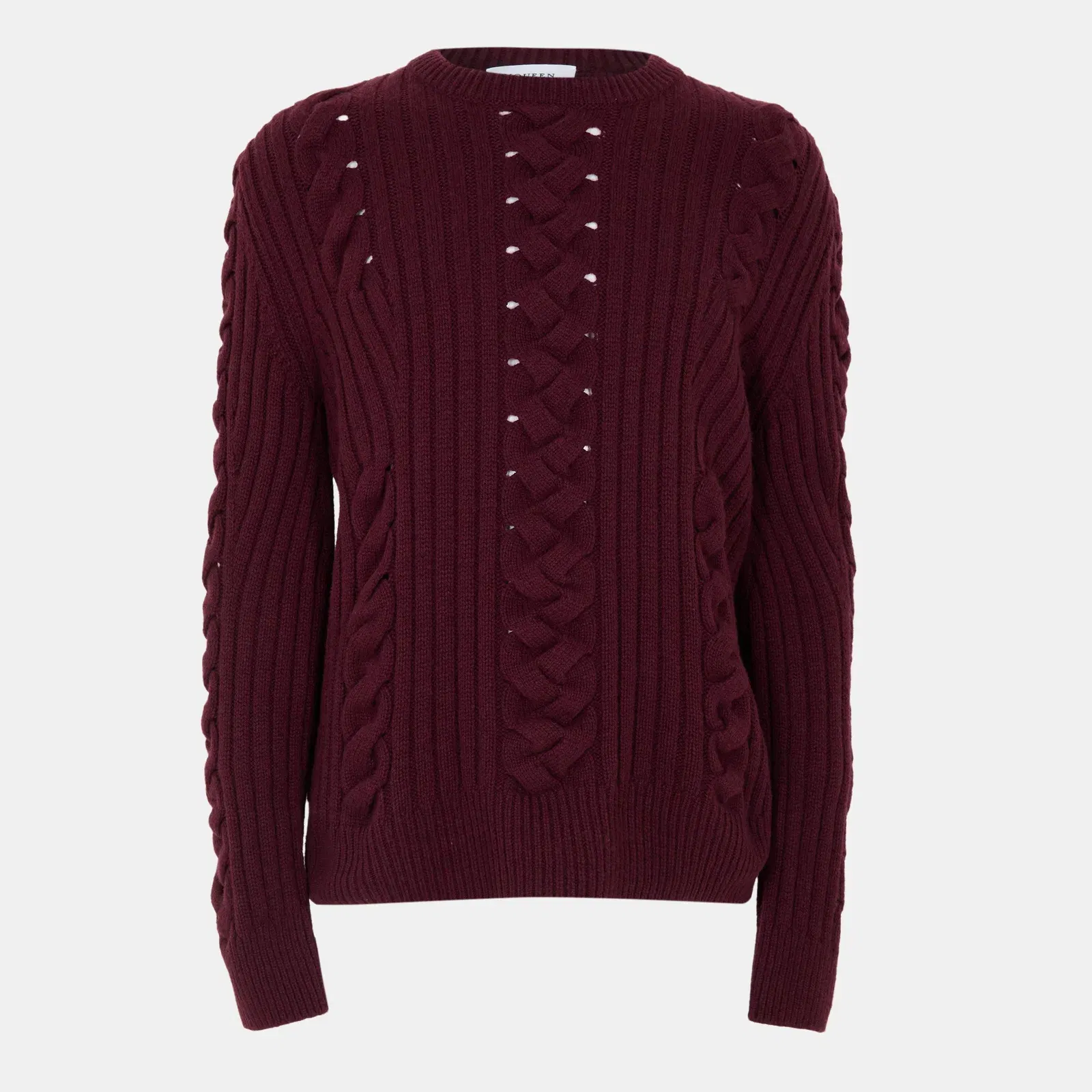 Alex Cable Knit Structured Fit Crew Neck Jumper