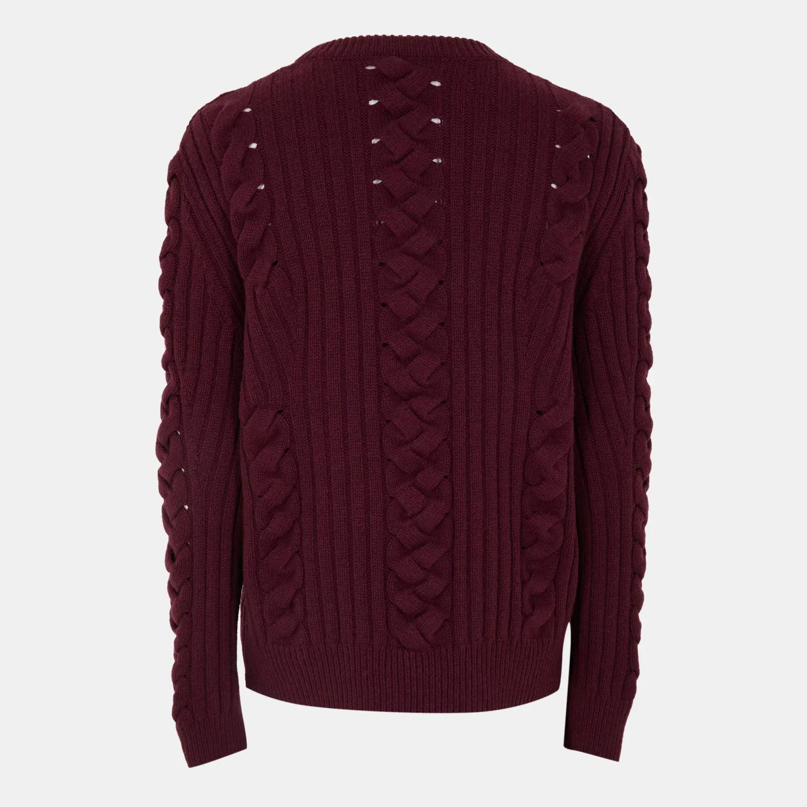 Alex Cable Knit Structured Fit Crew Neck Jumper