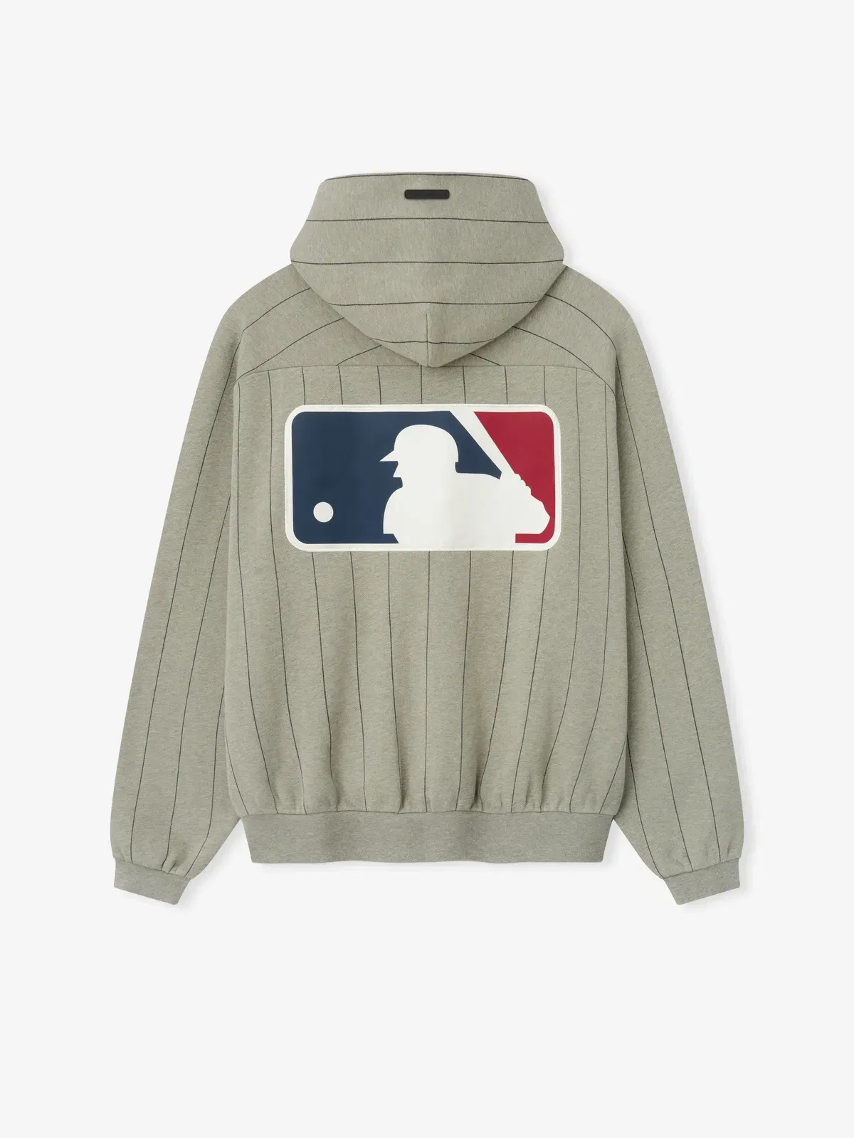 Essentials Mlb Raglan Sport Hoodie Seal Heather W Black Pinstripes