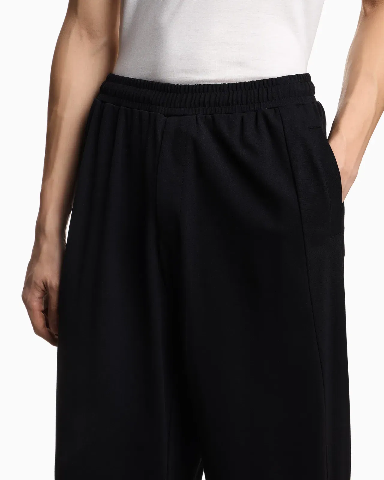 Emporio Armani Jersey trousers with an elasticated waist