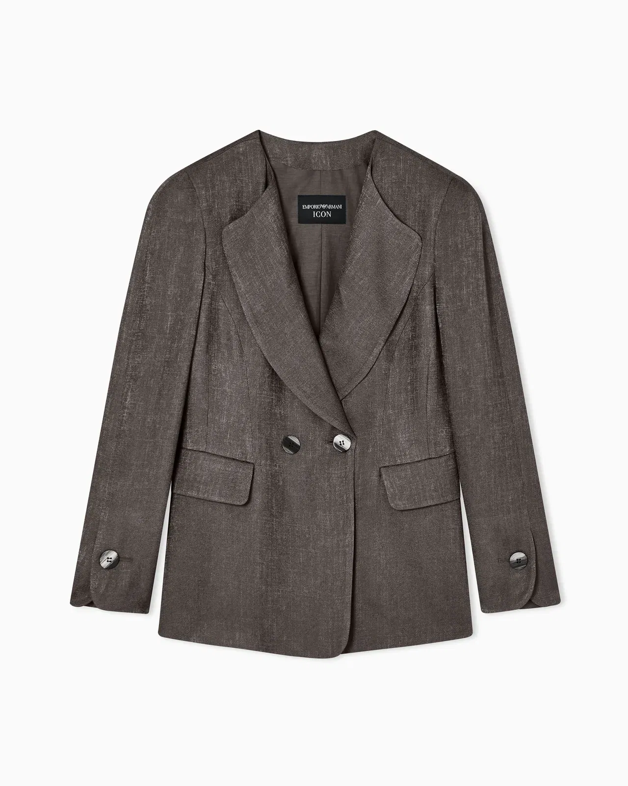 Emporio Armani Icon double-breasted jacket in armure jacquard
