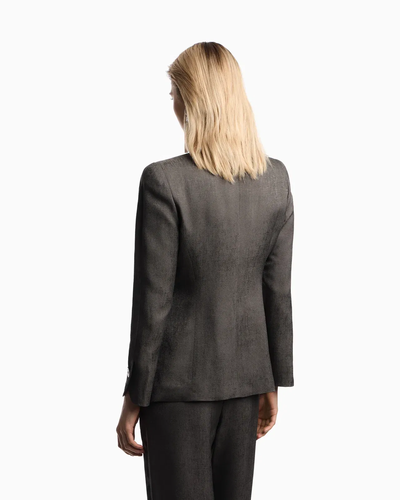 Emporio Armani Icon double-breasted jacket in armure jacquard