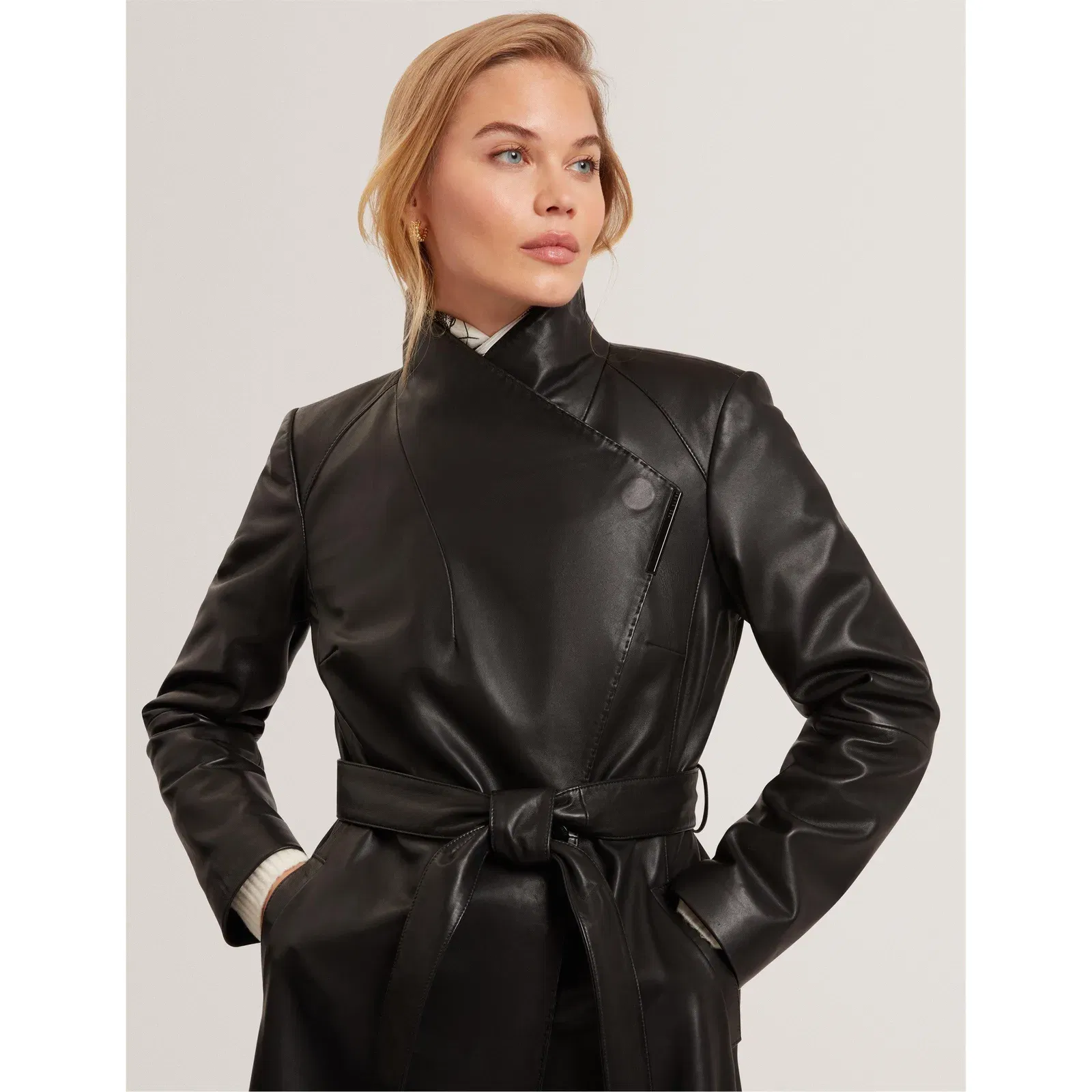 Leather Wrapcoat Overcoat