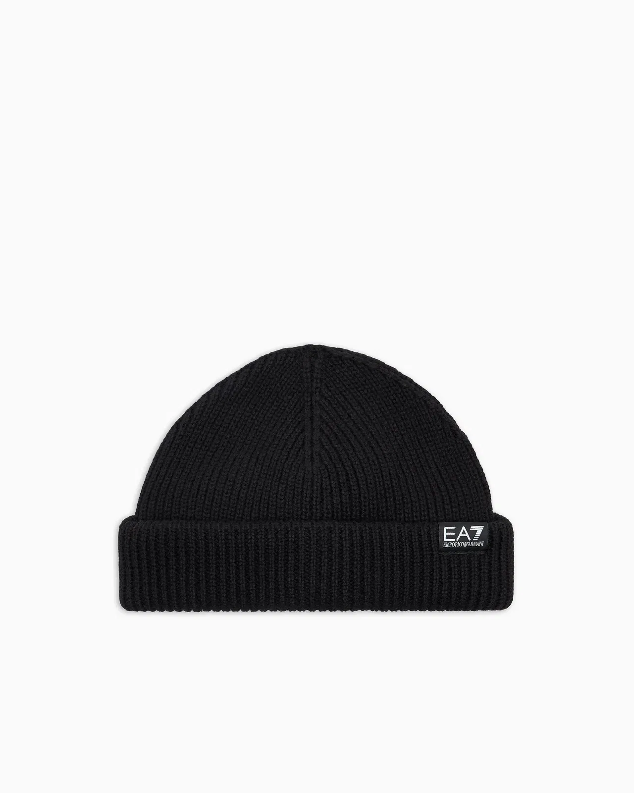 EA7 Fisherman wool knit beanie with logo Mountain Core