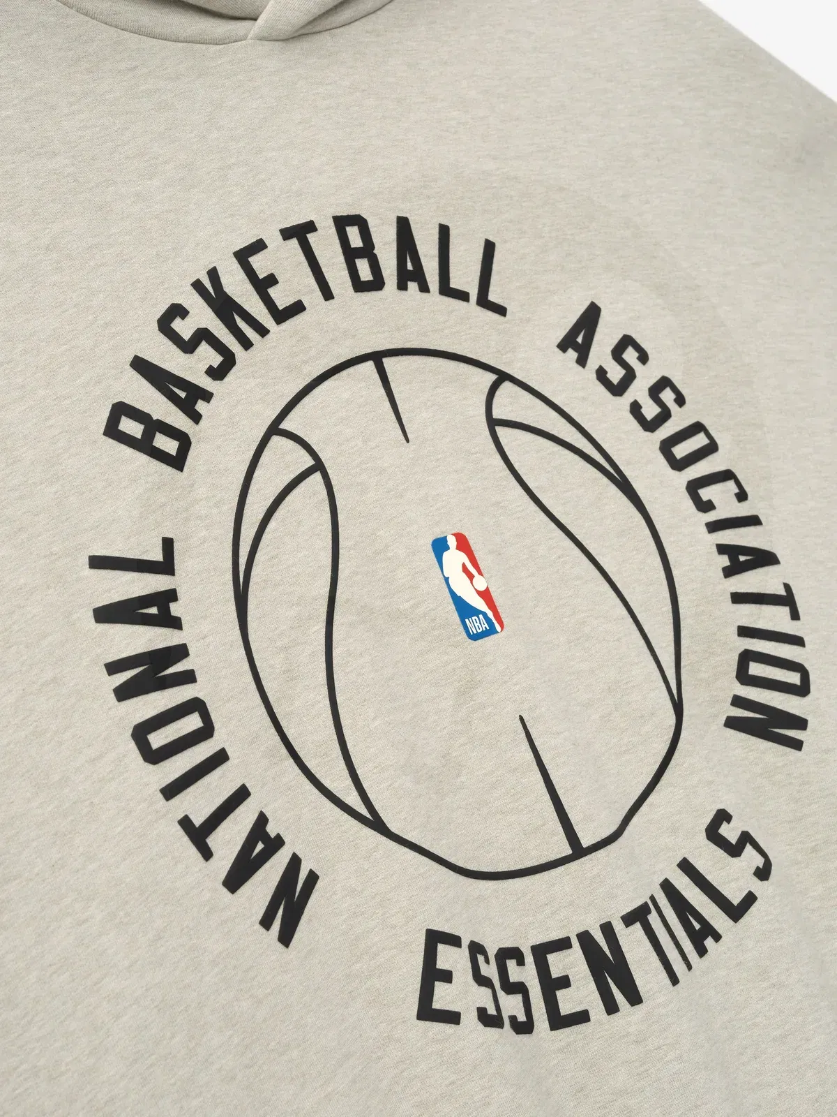 Essentials Nba X Barkley Hendricks 90S Hoodie Heather Stone W/ Heather Rib
