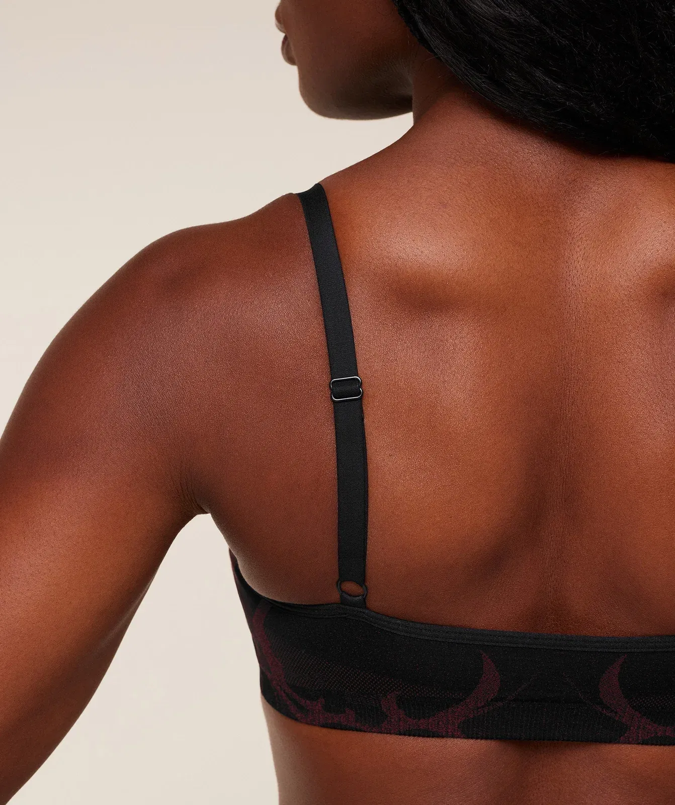 Gymshark Storm Seamless Sports Bra - Black/Rich Maroon