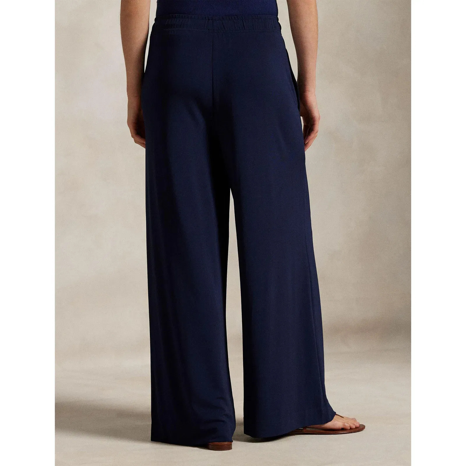 Stretch Jersey Wide Leg Trousers