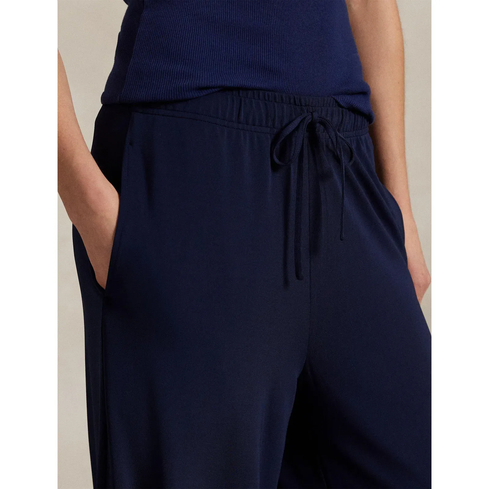 Stretch Jersey Wide Leg Trousers