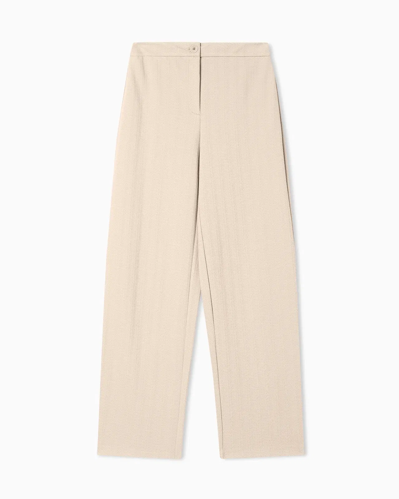 Emporio Armani Chevron-motif stretch-jersey trousers