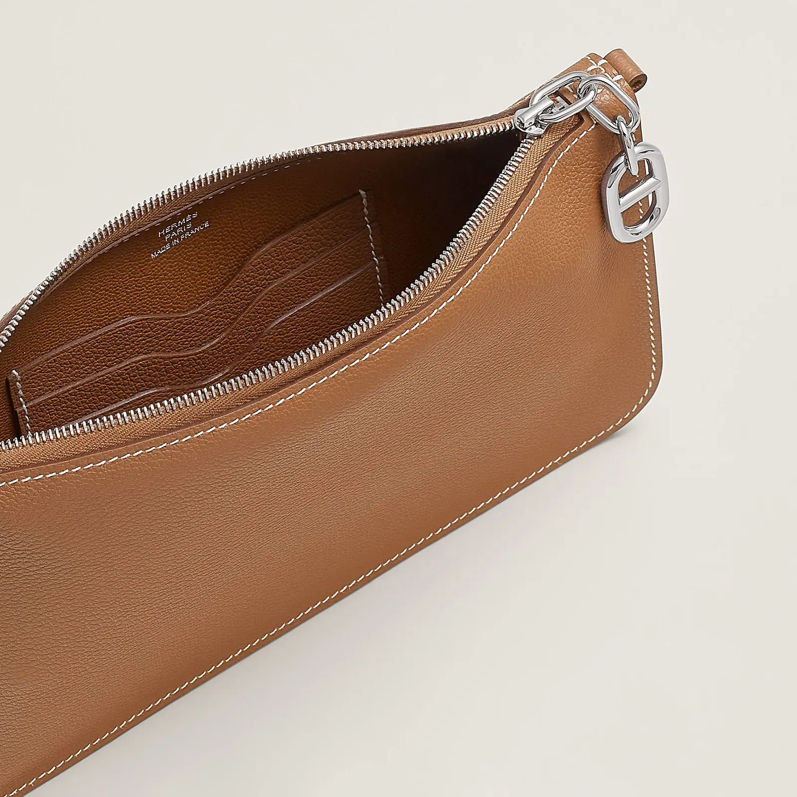 Hermes Zipengo Chaine D'Ancre To Go Pouch Biscuit