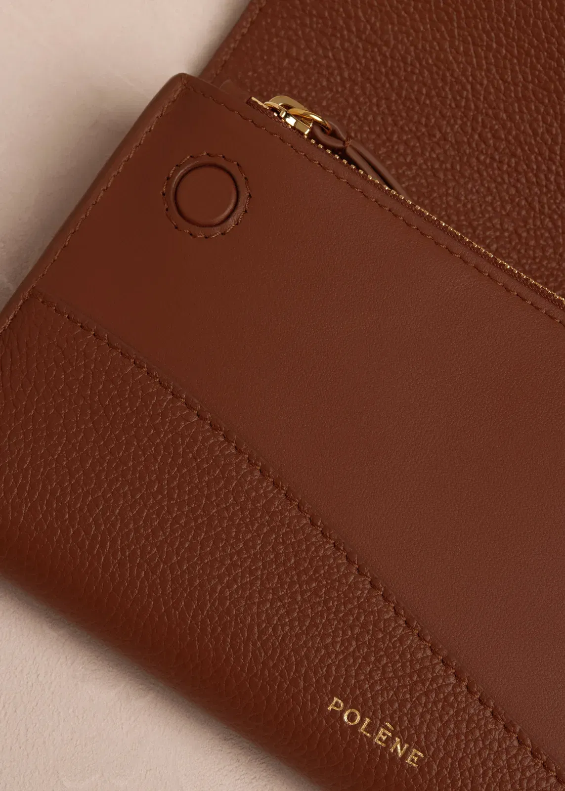 Polene Sierra Wallet Duo Cognac