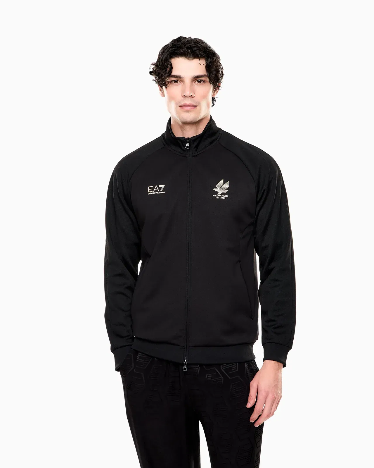 EA7 Soccer zip-up sweatshirt in technical fabric