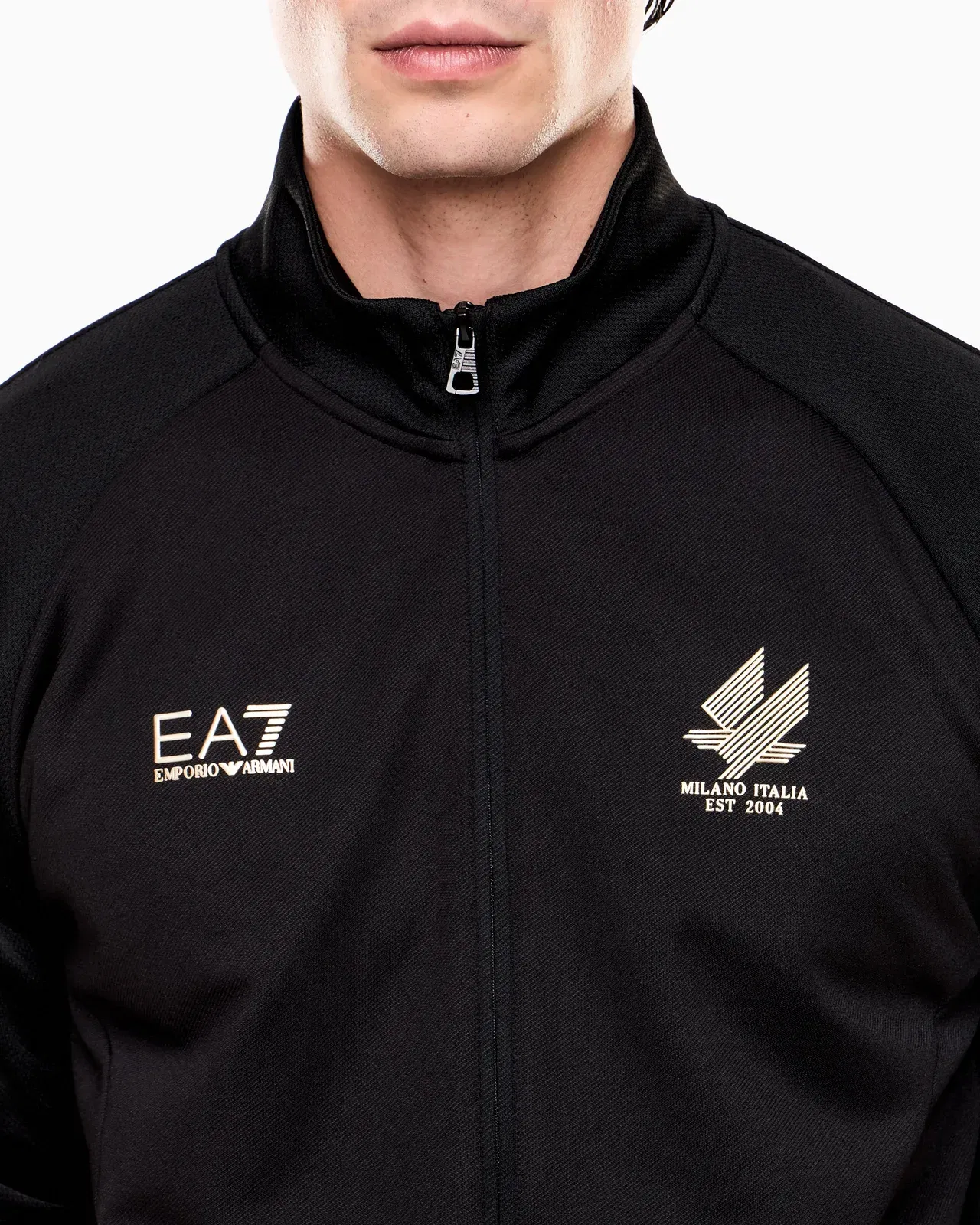 EA7 Soccer zip-up sweatshirt in technical fabric