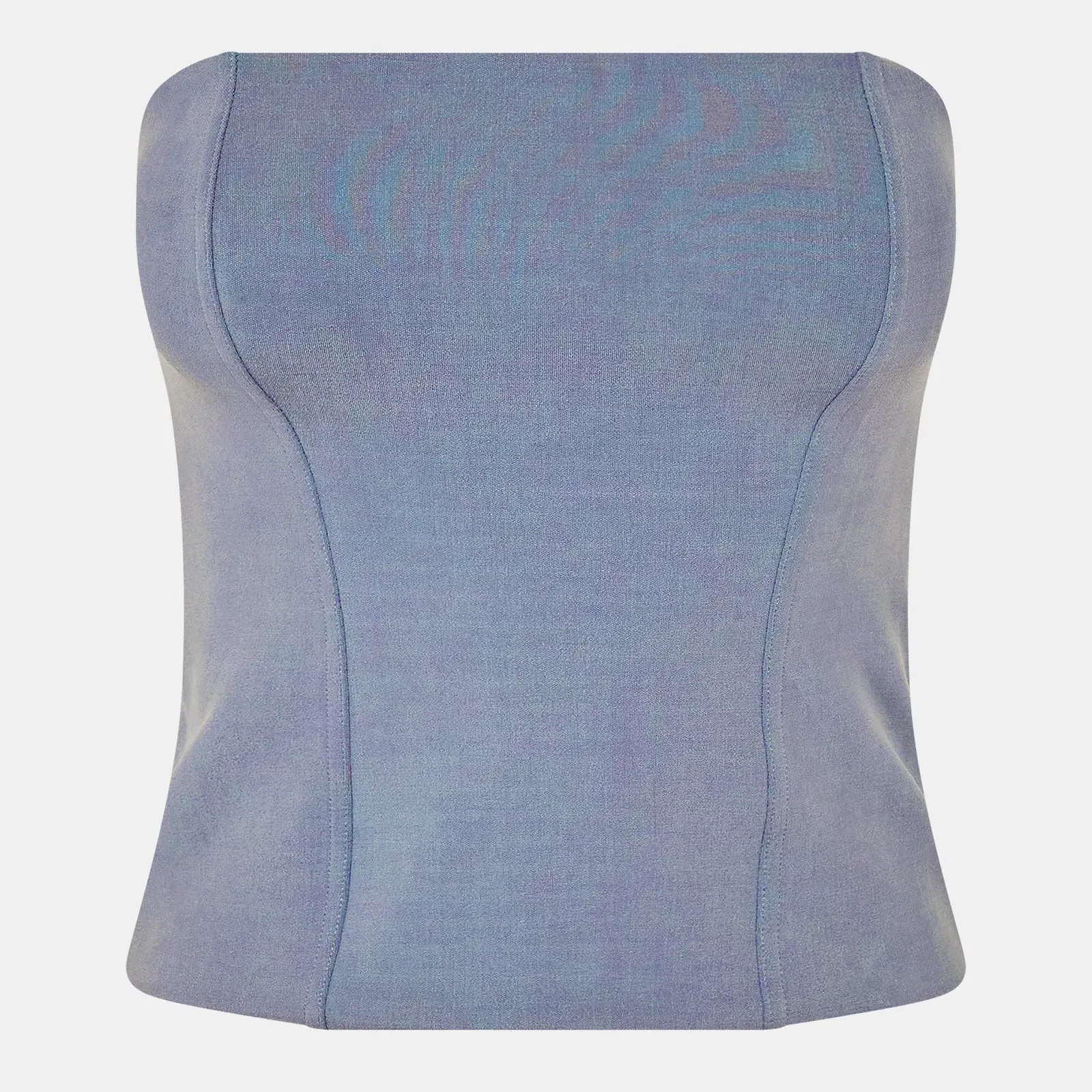 Swirl Jacquard Strapless Bandeau Top