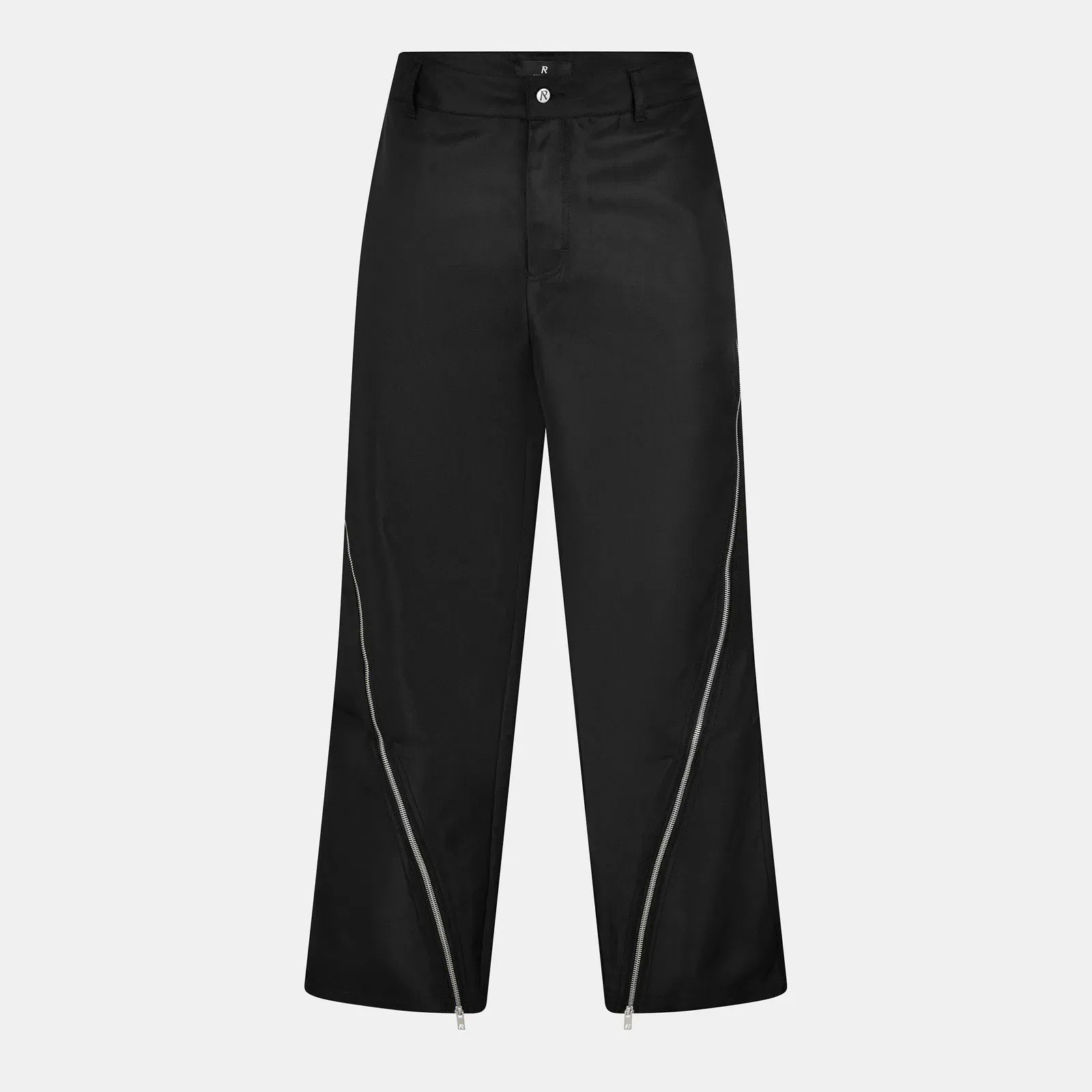 Zipped Panel Straight Leg Trousers