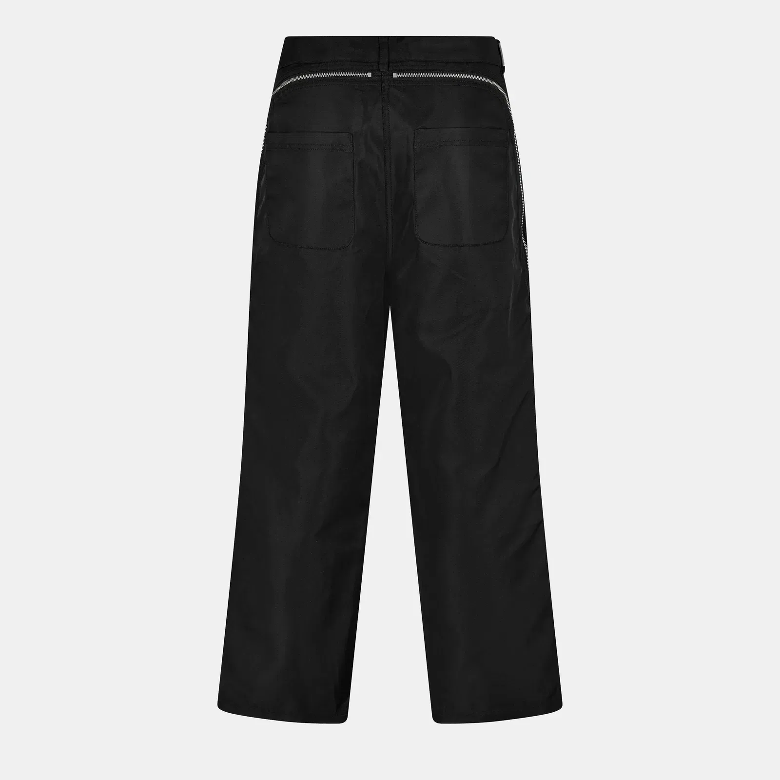 Zipped Panel Straight Leg Trousers