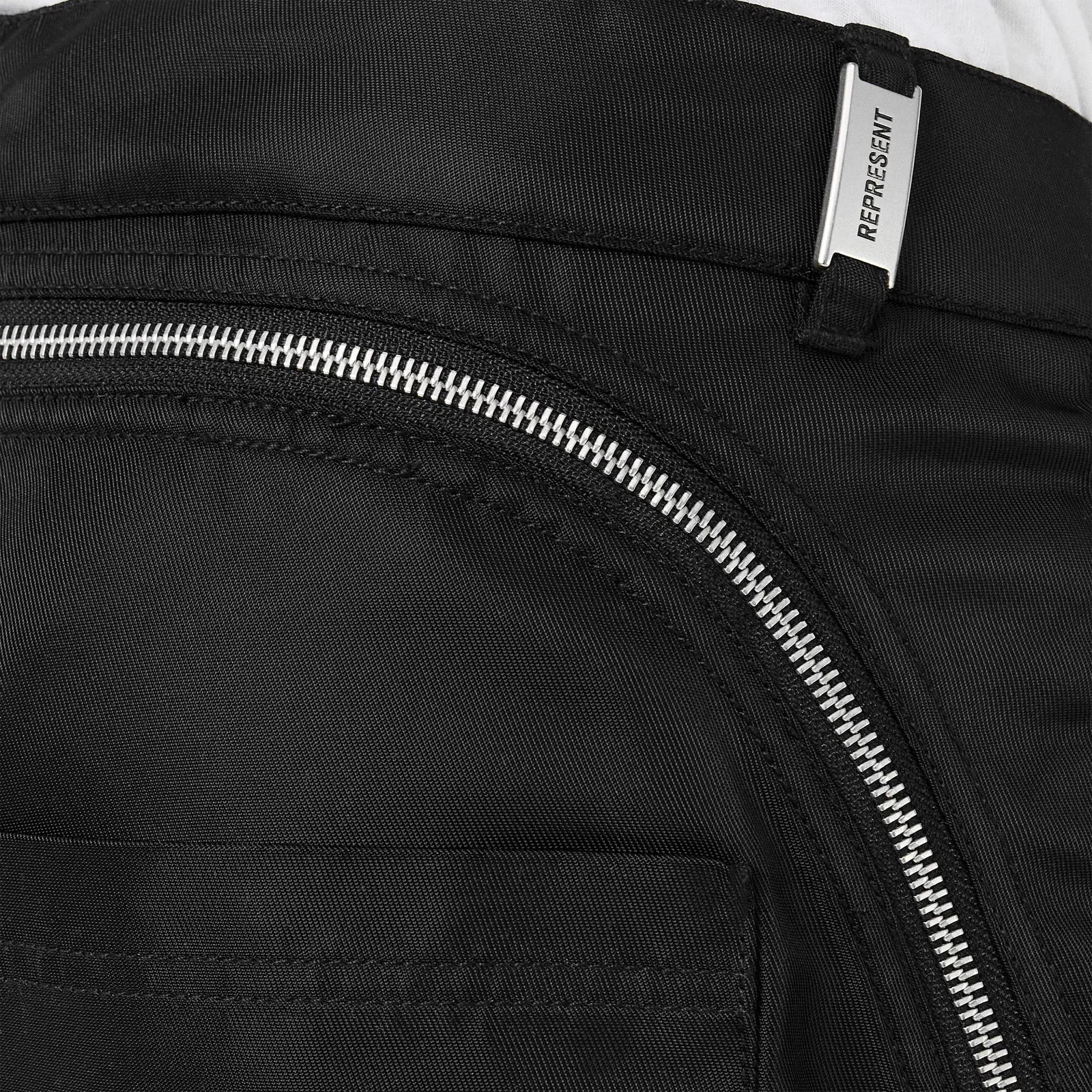 Zipped Panel Straight Leg Trousers