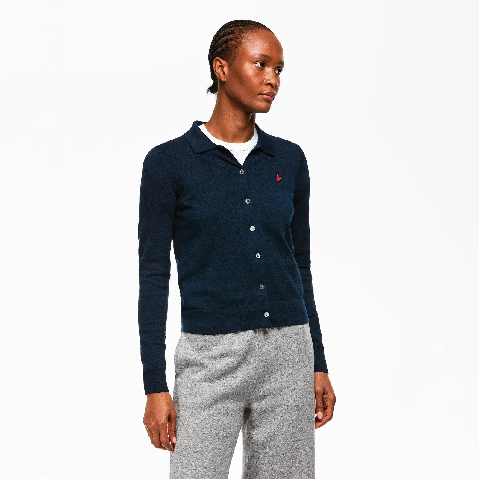 Polo Pima Cardigan Ld61