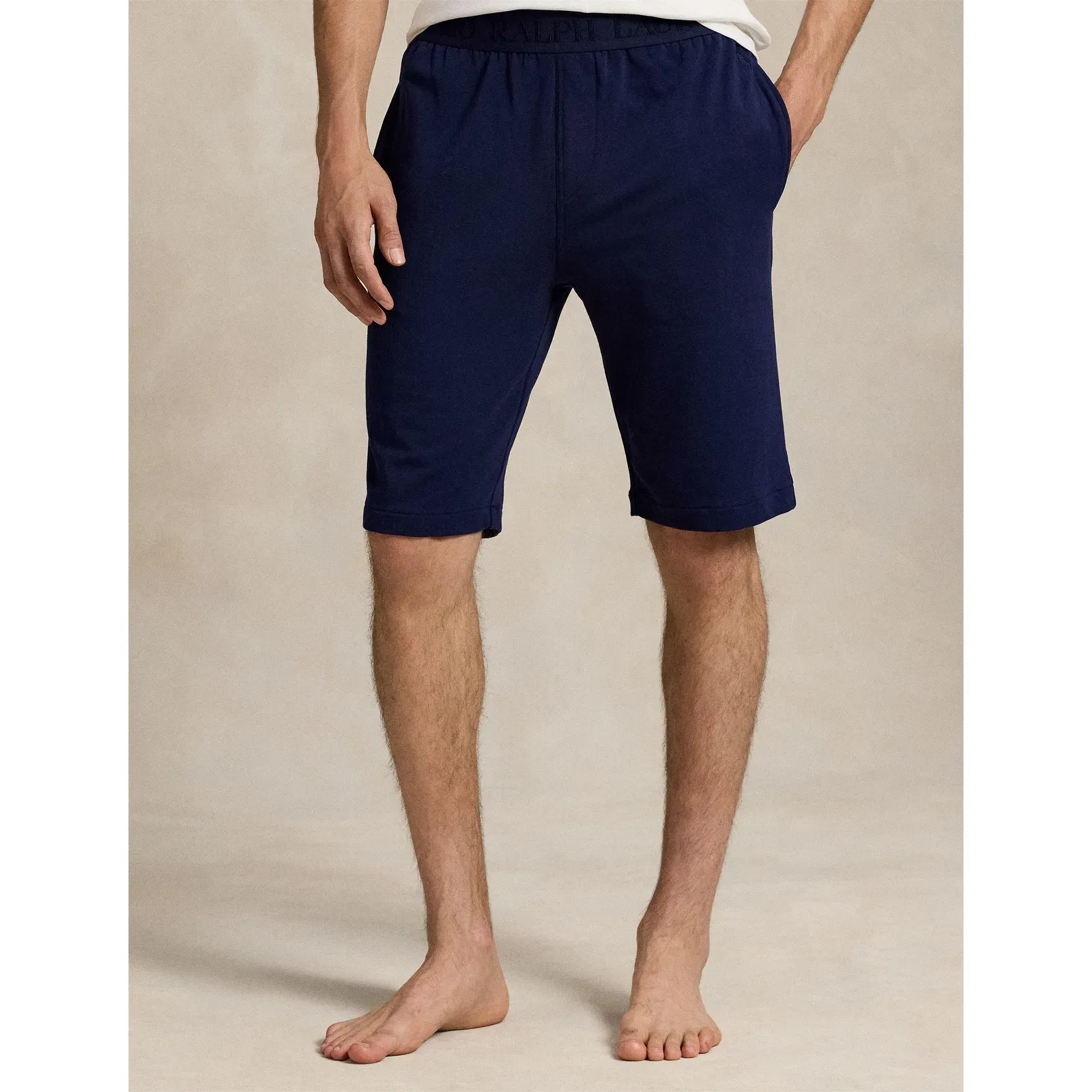 Tonal Taped Waistband Jersey Relaxed Fit Jogger Shorts