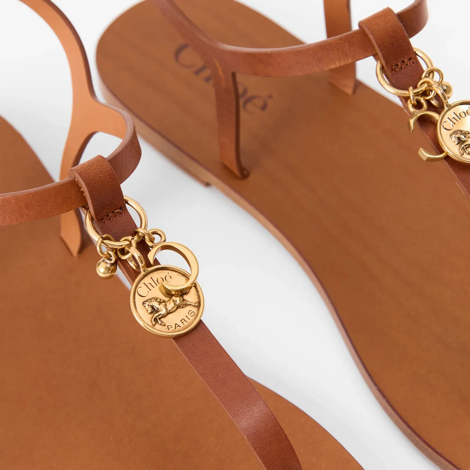 's Charms Adjustable Ankle Strap Flat Sandals