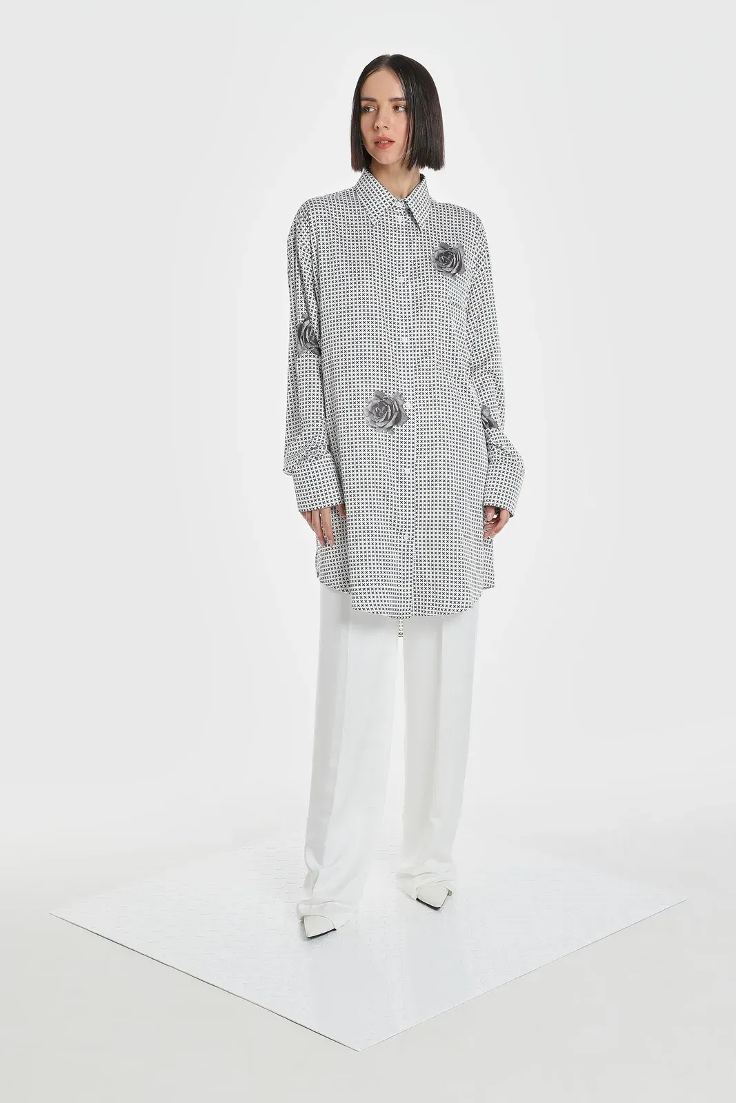 NOT XXX INDUSTRIAL FLOWER SILK SHIRT