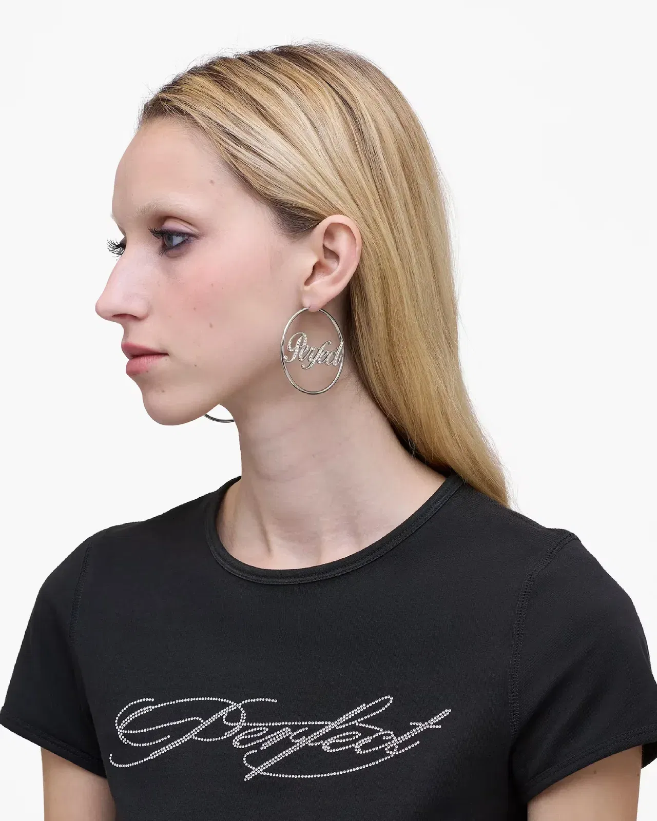 Marc Jacobs The Perfect Pave Hoop Earrings Silver/Crystal
