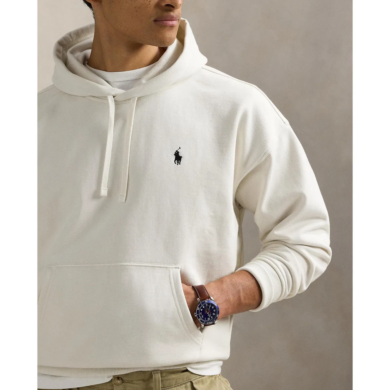 Relaxed Fit Logo Fleece Hoodie