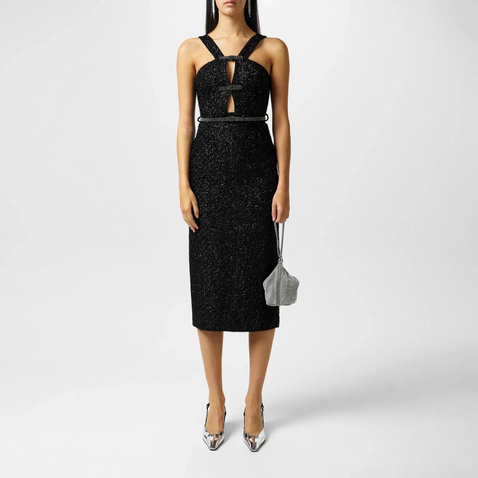 Tinsel Boucle Maxi Dress