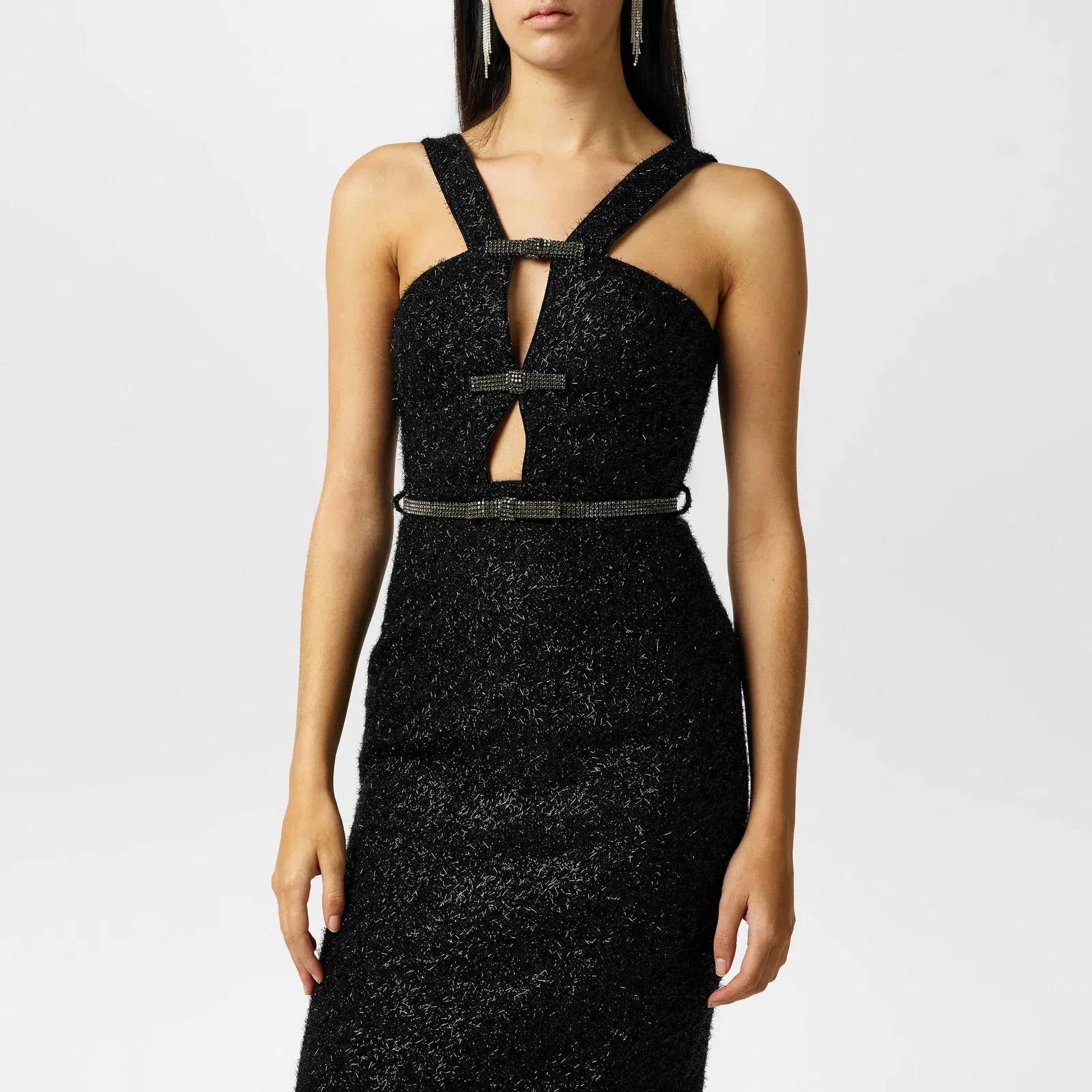 Tinsel Boucle Maxi Dress
