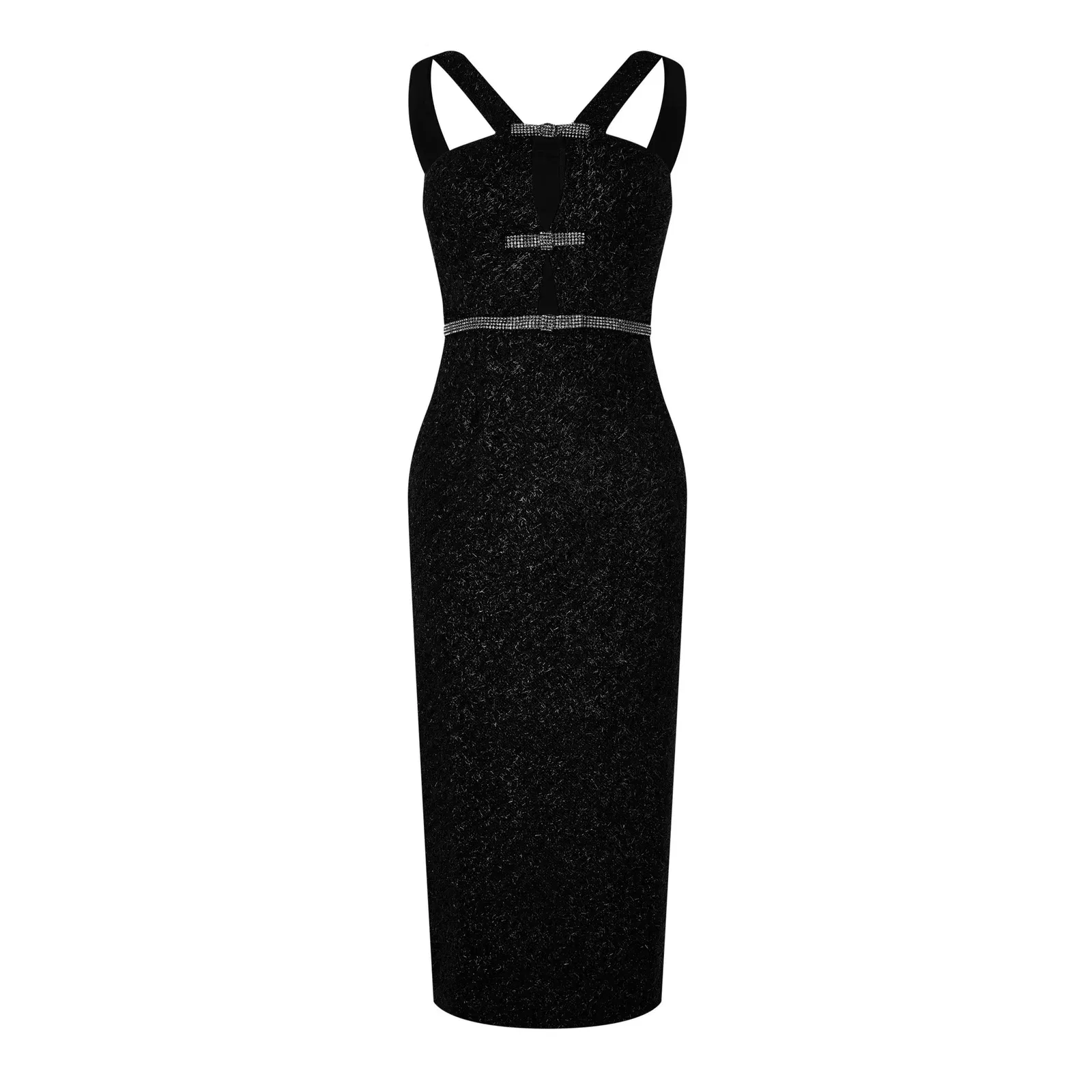 Tinsel Boucle Maxi Dress