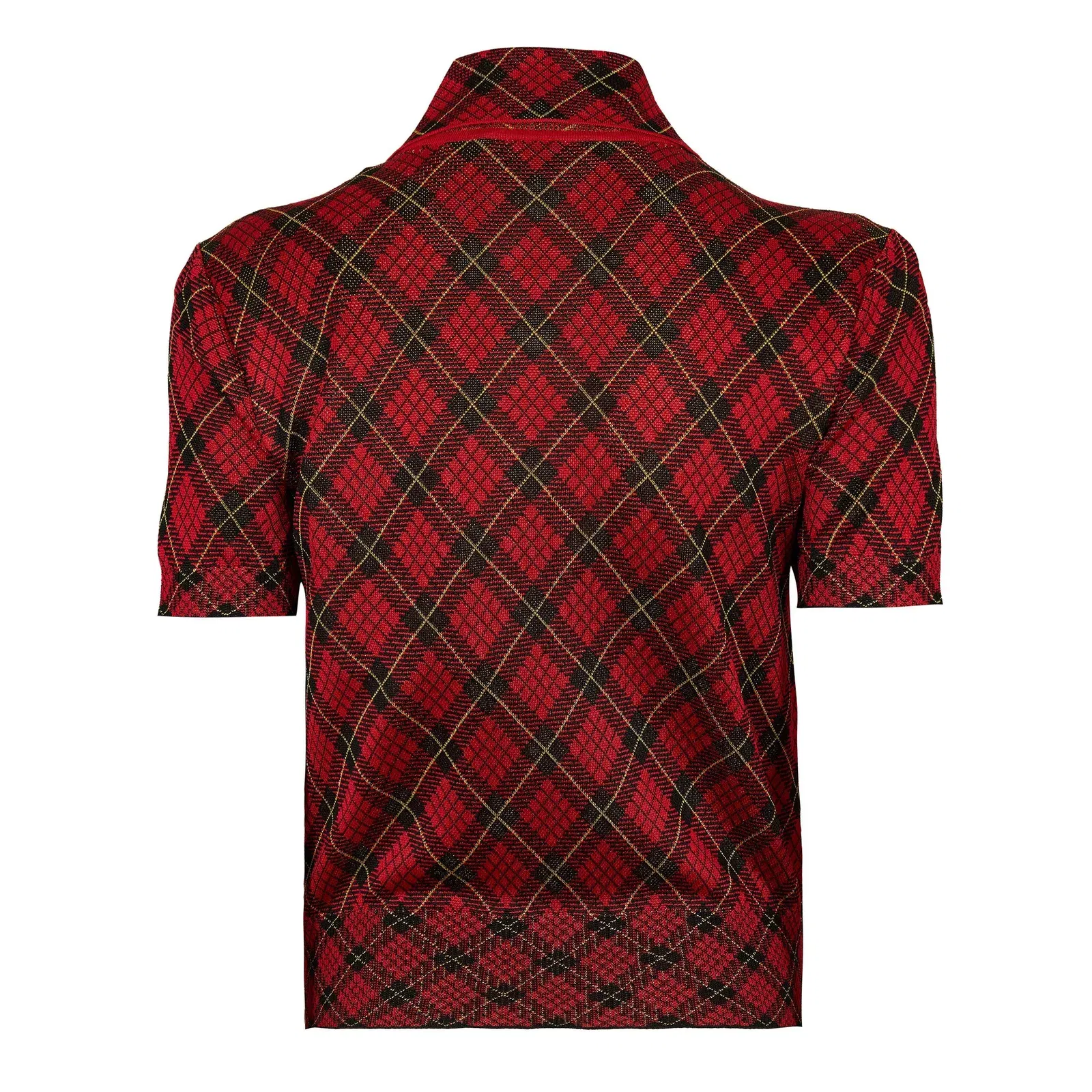 Alex Check Polo Knitted Top