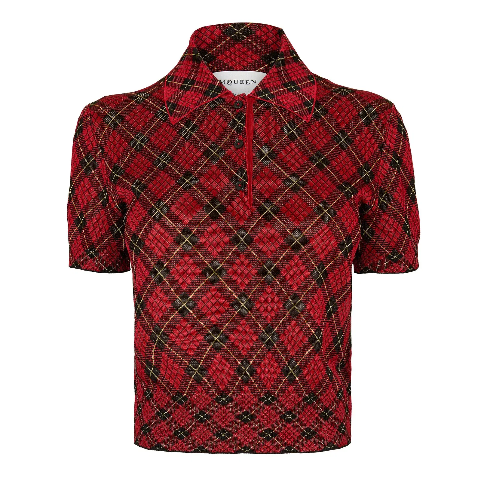 Alex Check Polo Knitted Top
